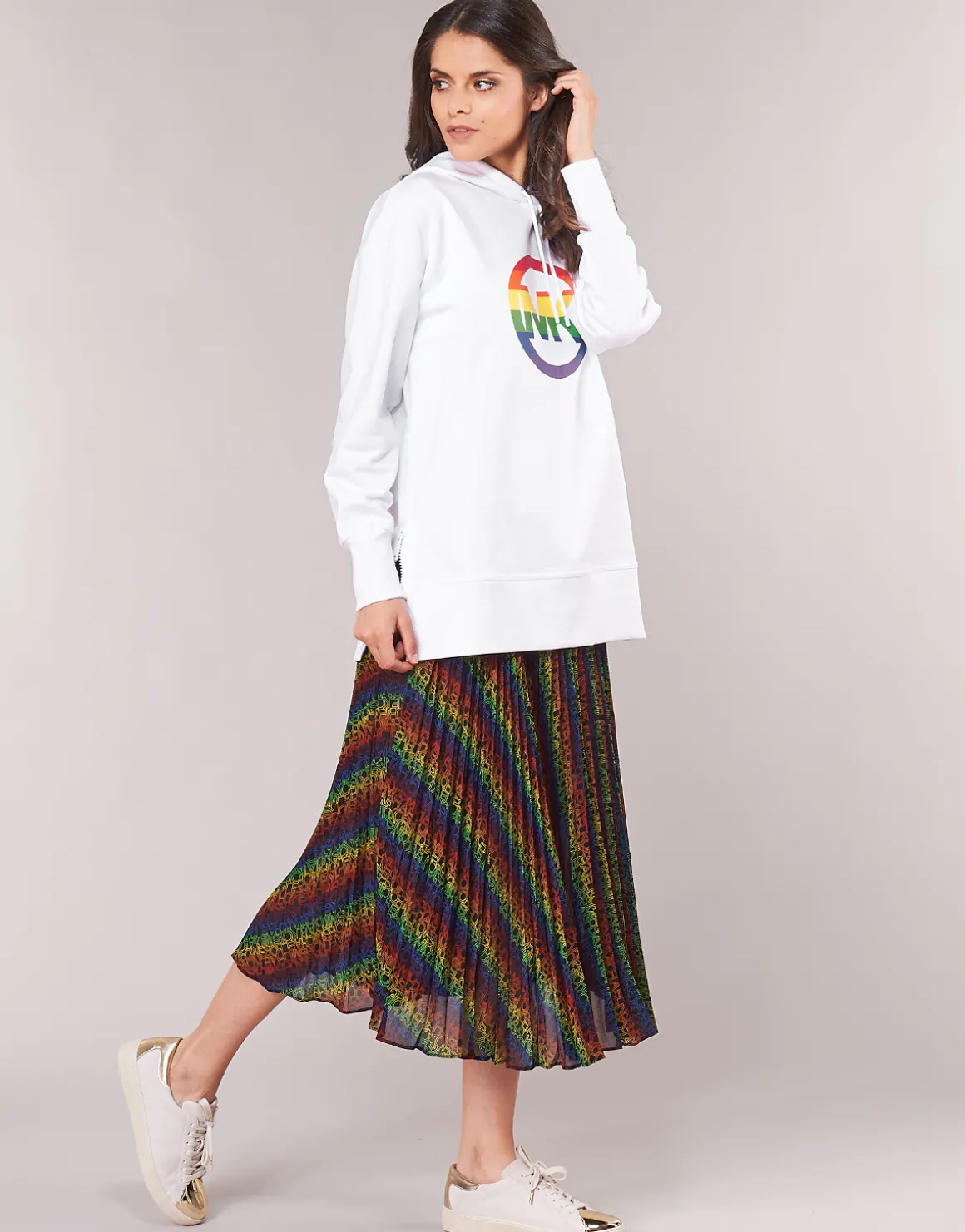 MULTI LOGO PLEAT SKRT