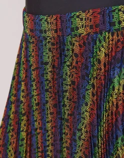 MULTI LOGO PLEAT SKRT