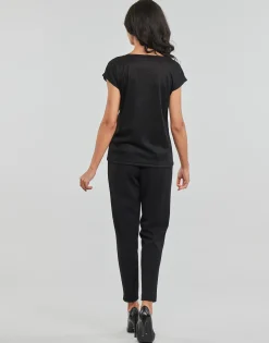 ONLSILVERY S/S V NECK LUREX TOP JRS