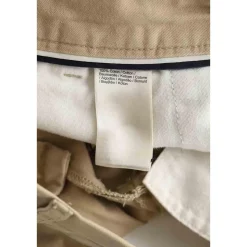 Pantalon droit en coton marron