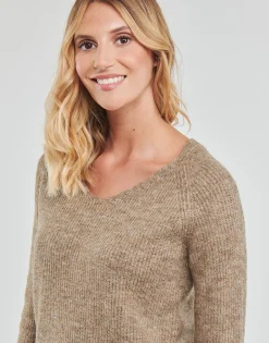 PCELLEN LS V-NECK KNIT