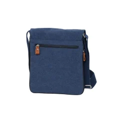 Pochette Portée Travers En Toile Garni Cuir De Vachette 6568