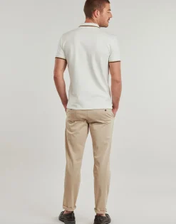 POLO COUPE DROITE EN COTON BASIC MESH COL RAYE