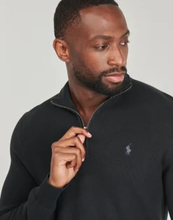 PULL DEMI ZIP EN COTON TEXTURE