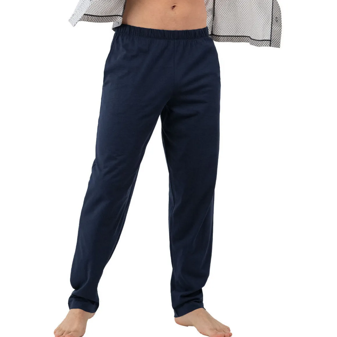 Pyjama long col ouvert MERCERISE