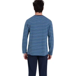 Pyjama long col rond RAYURES WAVES