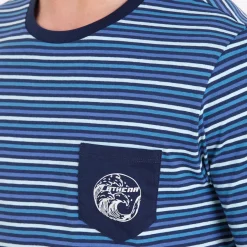 Pyjama long col rond RAYURES WAVES