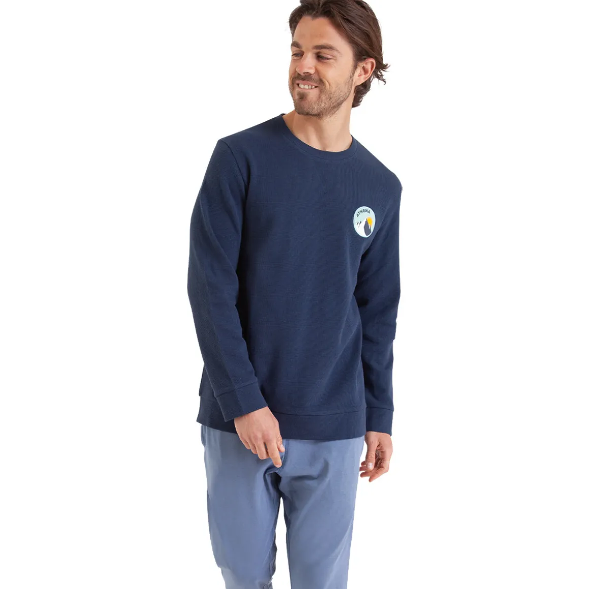 Pyjama long col rond WAFFLE