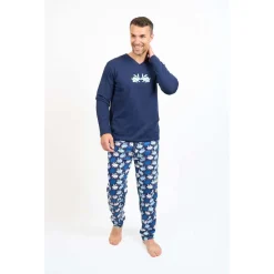 Pyjama long col V - LAPIN