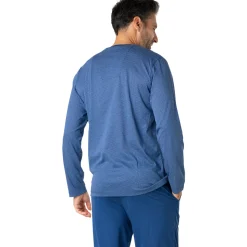 Pyjama long col v coton