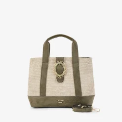 Sac shopper M kaki Paisley