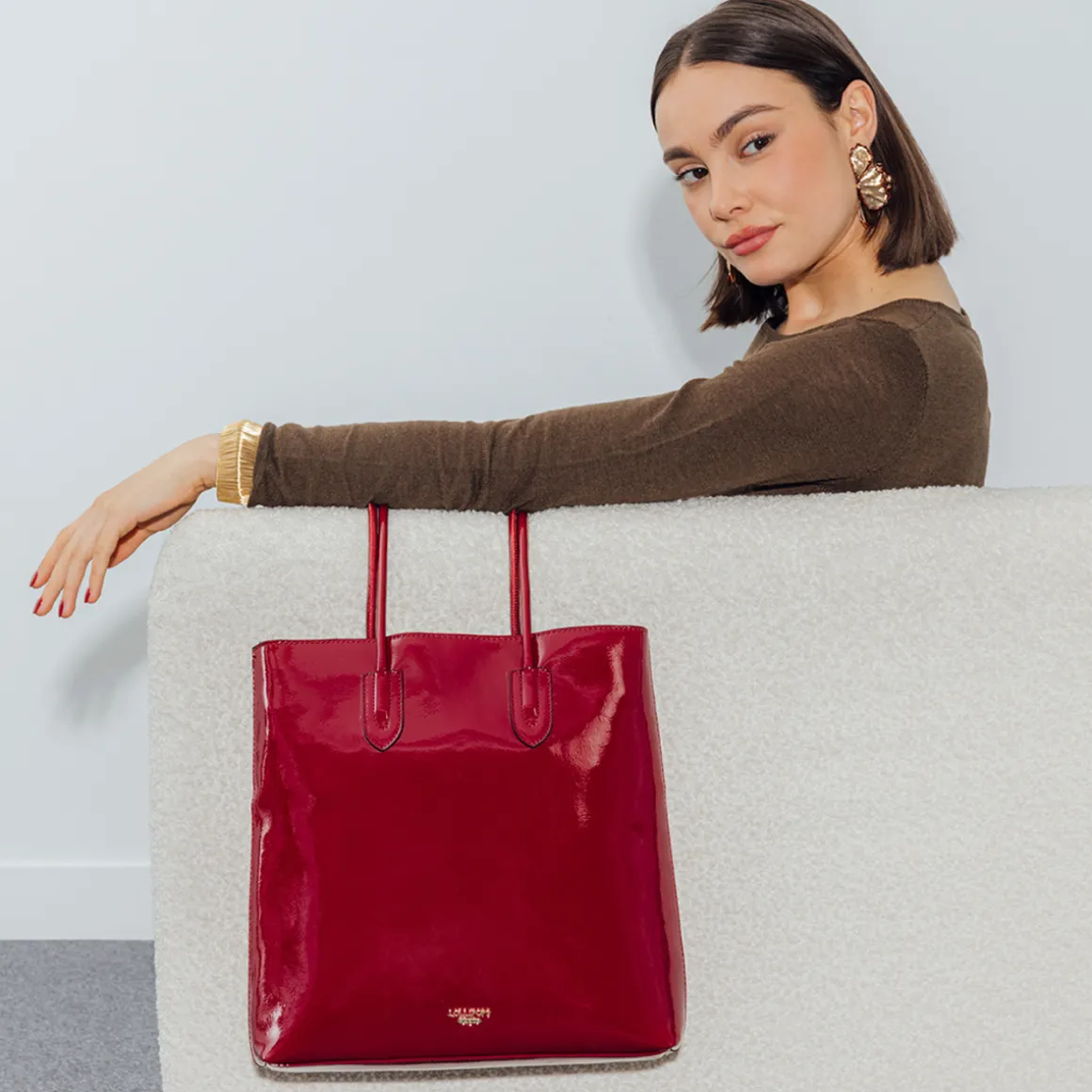 Sac shopper rouge Rosario