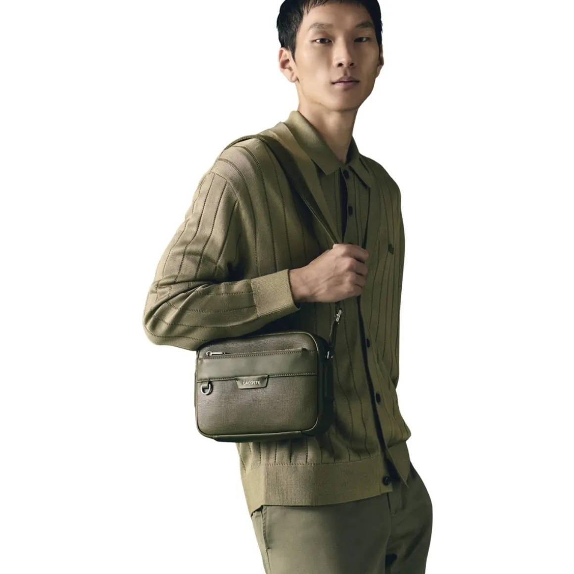 Sacoche homme Ref 66692 N62 Vert 22*16*6,5 cm