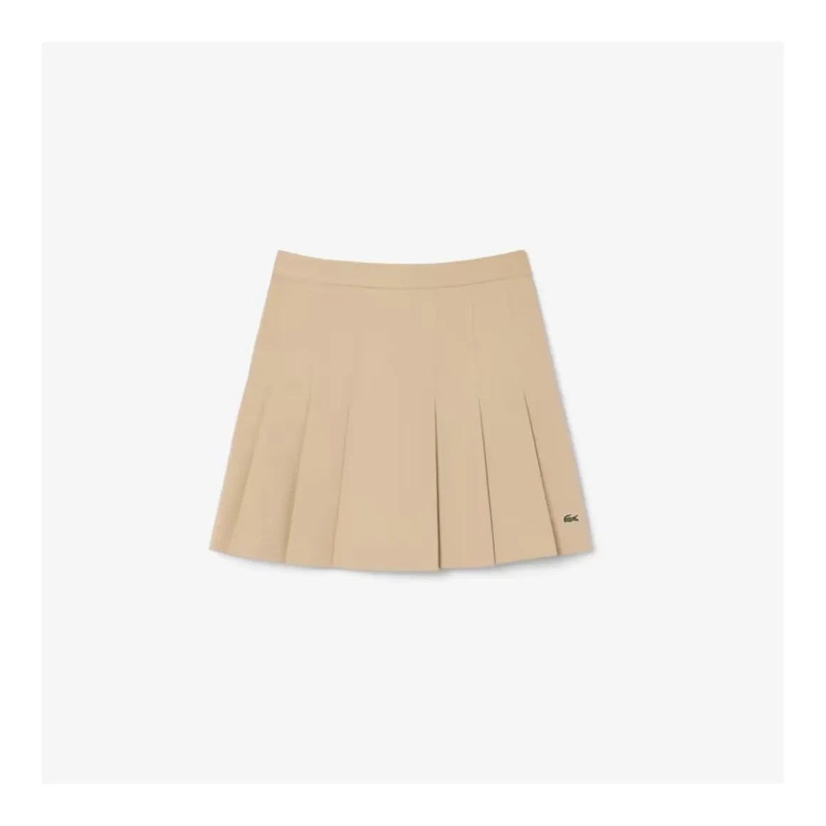 SHORT STRETCH COTTON PLEATED SKIRT