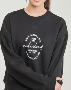 Signature Graphic Print Fleece Loose Sweatshirt
