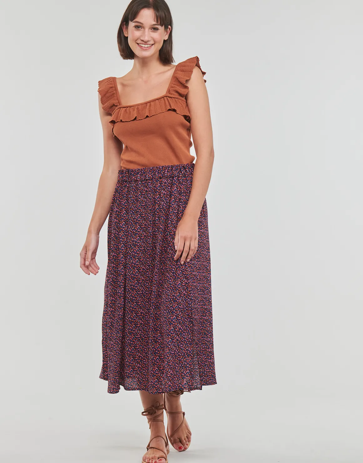 SKIRT MIDI AOP