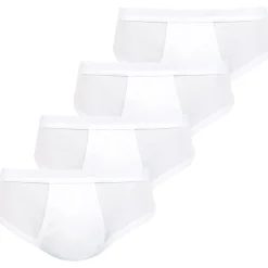 Slips taille haute ouvert, lot de 4, COTON BIO