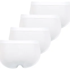 Slips taille haute ouvert, lot de 4, COTON BIO