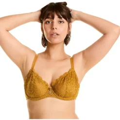 Soutien-gorge à armatures grand maintien jaune Santal
