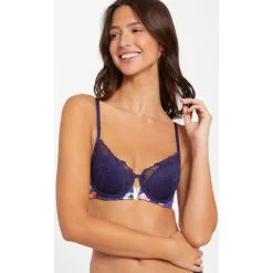 Soutien-gorge ampliforme coques moulées bleu marine Alma