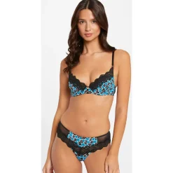 Soutien-gorge ampliforme coques moulées noir Thaïs