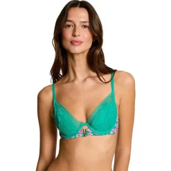 Soutien-gorge coques moulées vert Mathilde