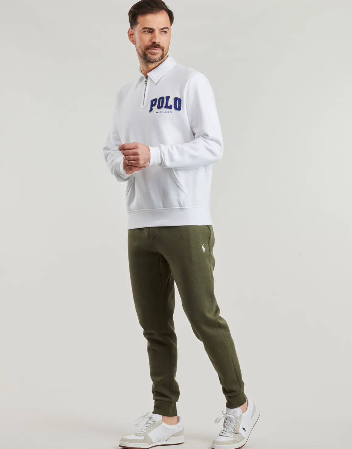 SWEATSHIRT DEMI ZIP EN MOLLETON