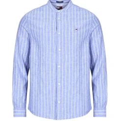 TJM LINEN MIX BND STP SHRT EXT