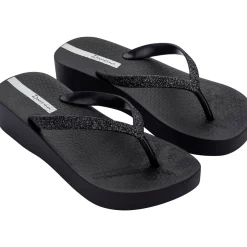 Tong Compensées à Enfiler Mesh Chic Plat