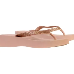 Tong Compensées à Enfiler Mesh Chic Plat