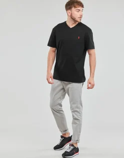 T-SHIRT AJUSTE COL V EN COTON