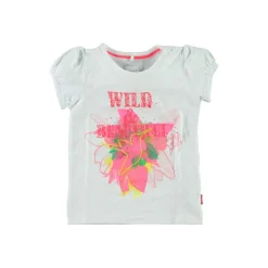 T-shirt Bébé Fille Ibalia Bright Blanc Coton organic