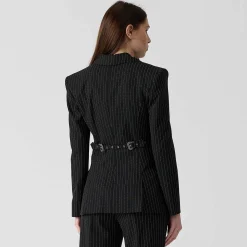 veste à fines rayures