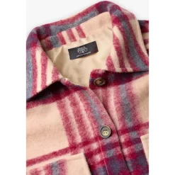 Veste ditagi à carreaux crème et rose