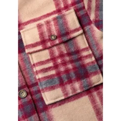 Veste ditagi à carreaux crème et rose