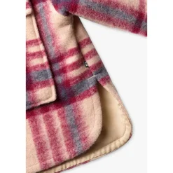 Veste ditagi à carreaux crème et rose