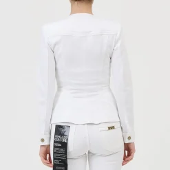 Veste en jean avec détails en métal doré