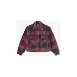 Veste osirisgi à carreaux bleu nuit et rose