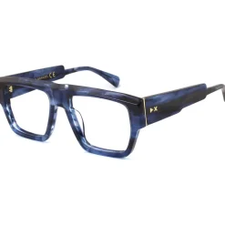 WRANGEL Cadres Optiques, Bleu/Marron, 54 mm